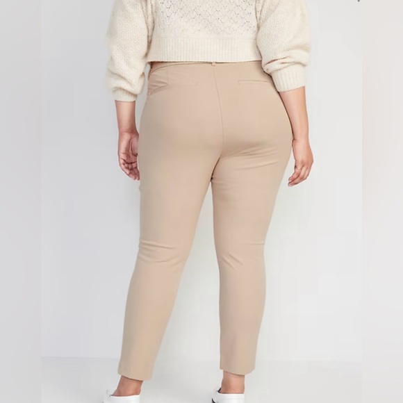 Old Navy Size 20 High-Waisted Pixie Skinny Ankle Pants Mocha Taffy Nee With Tags - Picture 2 of 9